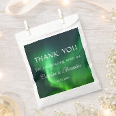 Noorderlicht Aurora Borealis bruiloft Bedankzakje (Geknipt)