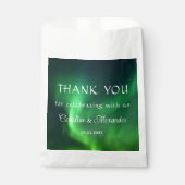 Noorderlicht Aurora Borealis bruiloft Bedankzakje (Voorkant)