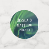 Noorderlicht Aurora Borealis bruiloft Confetti (Kleine voorkant)