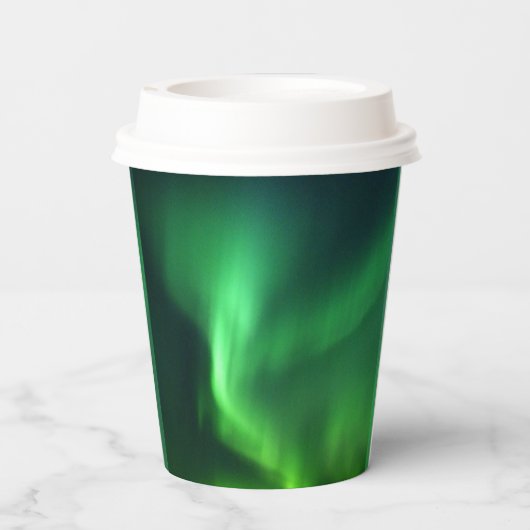Noorderlicht Aurora Borealis bruiloft Papieren Bekers (Achterkant)