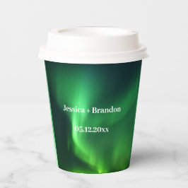 Noorderlicht Aurora Borealis bruiloft Papieren Bekers