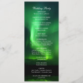 Noorderlicht Aurora Borealis bruiloft Programmakaart (Achterkant)
