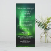 Noorderlicht Aurora Borealis bruiloft Programmakaart (Staand voorkant)