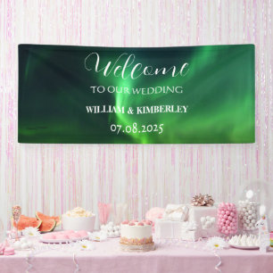 Noorderlicht Aurora Borealis Bruiloft Spandoek