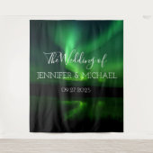Noorderlicht Aurora Borealis bruiloft Wandkleed (Voorkant)