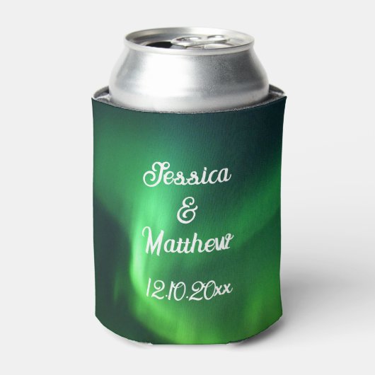 Noorderlicht Aurora Borealis Bruiloften Blikjeskoeler (Blikje Voorkant)