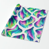 Noorderlicht Aurora Borealis Cadeaupapier (Uitgerold)