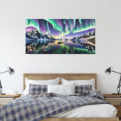 Noorderlicht (Aurora borealis) Canvas Afdruk (Insitu (Slaapkamer))