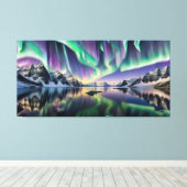 Noorderlicht (Aurora borealis) Canvas Afdruk (Insitu (Houten vloer))
