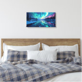 Noorderlicht Aurora Borealis Canvas Afdruk (Insitu (Slaapkamer))