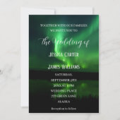 Noorderlicht Aurora Borealis Elegante bruiloft Kaart (Voorkant)