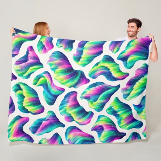 Noorderlicht Aurora Borealis Fleece Deken (In situ)