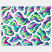 Noorderlicht Aurora Borealis Fleece Deken (Voorkant (Horizontaal))