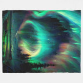 Noorderlicht/Aurora Borealis Fleece Deken (Voorkant (Horizontaal))