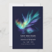 Noorderlicht Aurora Borealis Hemels Huwelijk Save The Date (Voorkant)