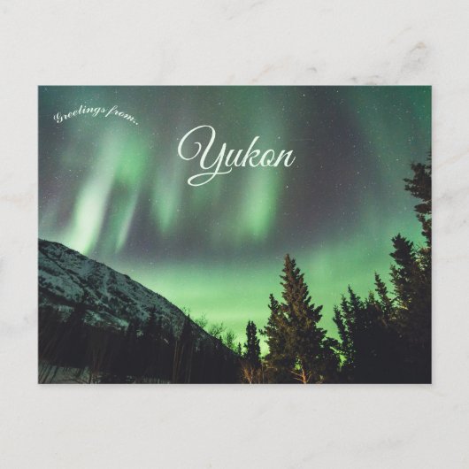 Noorderlicht Aurora Borealis in Yukon Canada Briefkaart (Voorkant)