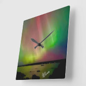 Noorderlicht Aurora Borealis Klok (Hoek)