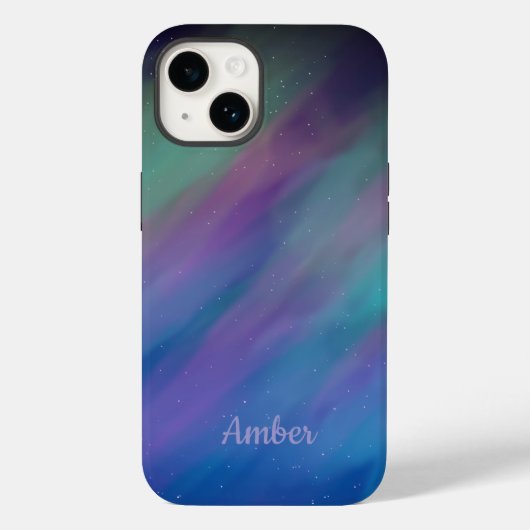 Noorderlicht Aurora Borealis Nacht Persoonlijk Case-Mate iPhone Case (Achterkant)