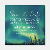 Noorderlicht Aurora Borealis Trouwmagneet Magneet (Voorkant)