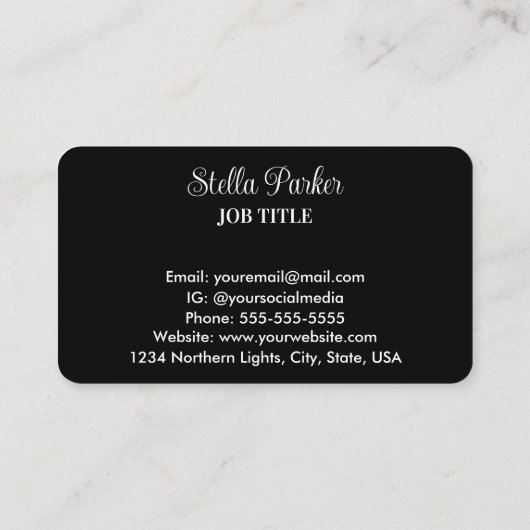 Noorderlicht Aurora Borealis Visitekaartje (Achterkant)