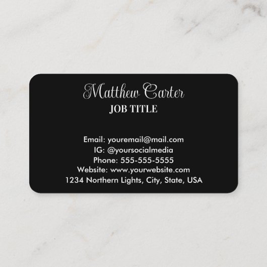 Noorderlicht Aurora Borealis Visitekaartje (Achterkant)