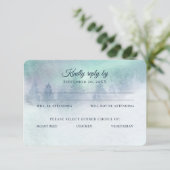 Noorderlicht Aurora Sky Wedding Response Kaart (Staand voorkant)