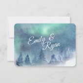 Noorderlicht Aurora Sky Wedding Response Kaart (Achterkant)