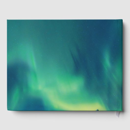 Noorderlicht Aurora Sterrennacht bruiloft Gastenboek (Achterkant)