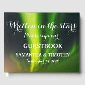 Noorderlicht Aurora Sterrennacht bruiloft Gastenboek (Voorkant)