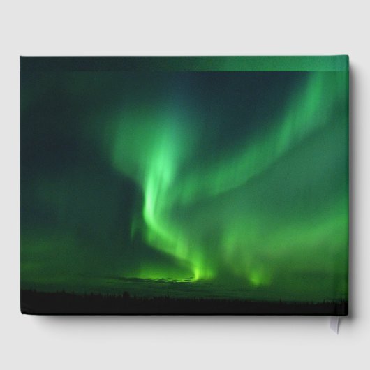 Noorderlicht Aurora Sterrennacht Trouwen Gastenboek (Achterkant)