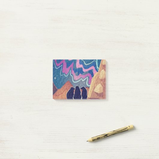 Noorderlicht Beren Post-it® Notes (Op bureau)