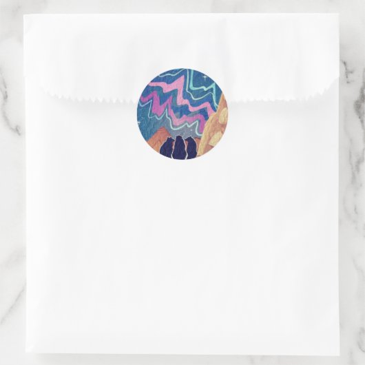 Noorderlicht Beren Ronde Sticker (Tas)