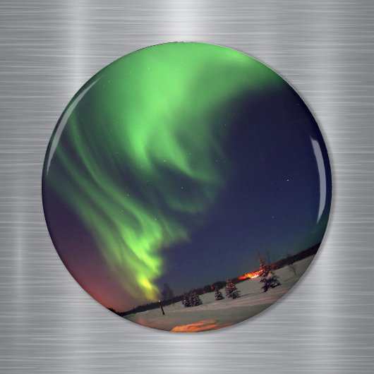 Noorderlicht bij Bear Lake Magneet
