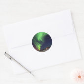 Noorderlicht bij Bear Lake Ronde Sticker (Envelop)