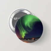 Noorderlicht bij Beer Lake Night Foto Ronde Button 5,7 Cm (Voorkant /achterkant)