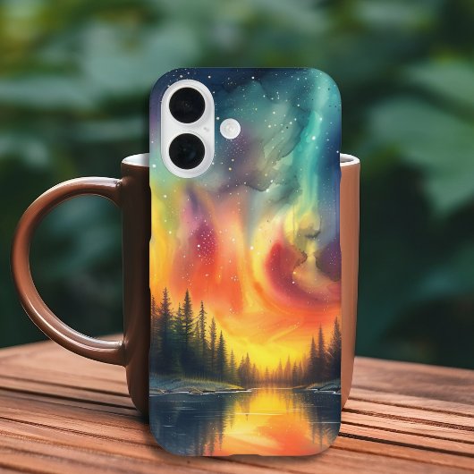 Noorderlicht bij de meer sterren Case-Mate iPhone case
