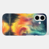 Noorderlicht bij de meer sterren Case-Mate iPhone case (Achterkant (horizontaal))