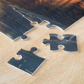 Noorderlicht bij het meer legpuzzel (Zijkant)