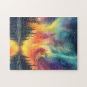 Noorderlicht bij het meer legpuzzel (Horizontaal)