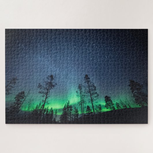Noorderlicht Bomen Legpuzzel (Horizontaal)