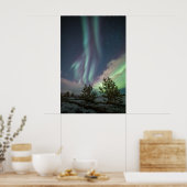 Noorderlicht Bomen Poster (Keuken)