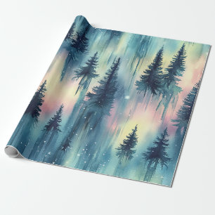 Noorderlicht Bos Patroon Cadeaupapier