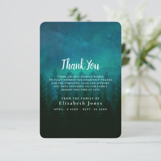 Noorderlicht Bos Sympathie Dank je wel Bedankkaart (Staand voorkant)