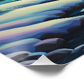 Noorderlicht boven de bergen perfect poster (Hoek)