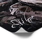 Noorderlicht boven een rotsachtige kustlijn poster (Hoek)