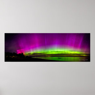 Noorderlicht boven Hammond Bay Poster