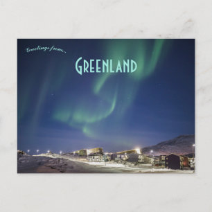 Noorderlicht boven Nuuk Groenland Briefkaart