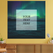 Noorderlicht boven water – gepersonaliseerde Schil Canvas Afdruk (Insitu (Woonkamer))