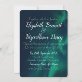 noorderlicht bruiloft uitnodiging (Voorkant)