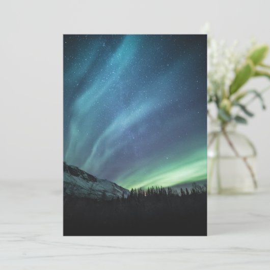 Noorderlicht fotokaart save the date (Staand voorkant)